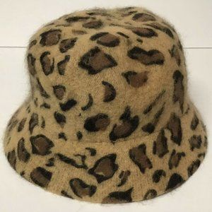 D&Y Fedora Bucket Hat Animal Print Leopard